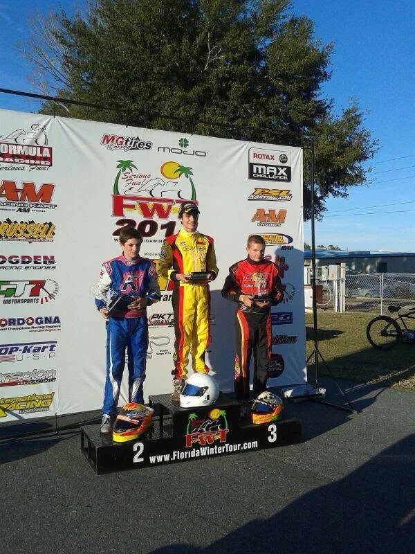 Drivers on the Florida Winter Tour podium