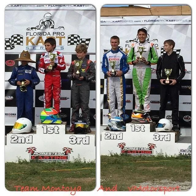 VMotorsport drivers on the Florida Pro Kart Series podium